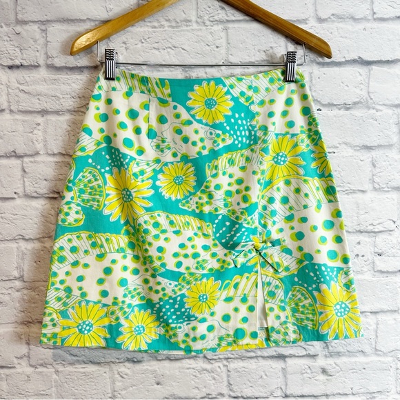 Lilly Pulitzer Daisy And Tropical Fish Skirt FLAW - Picture 2 of 12